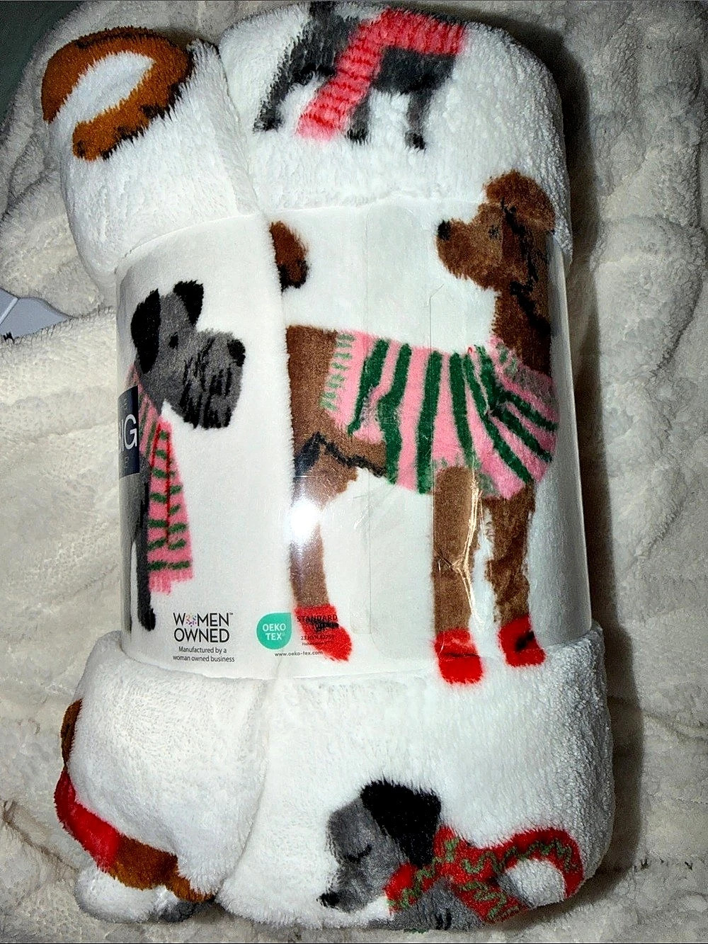 The Big One Our Favorite Plush Throw - Sweater Dogs!